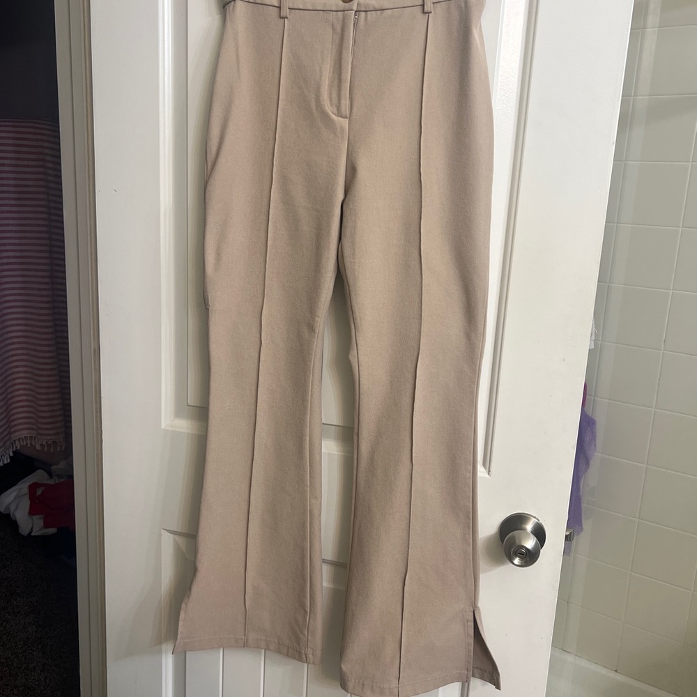 SHEIN Tan Boot Cut Women's Pants